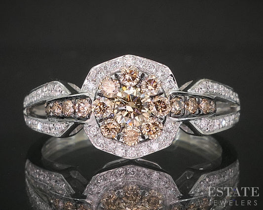 14k Vanilla Gold LeVian Natural .50ctw Diamond Engagement Ring 3.3g p15751