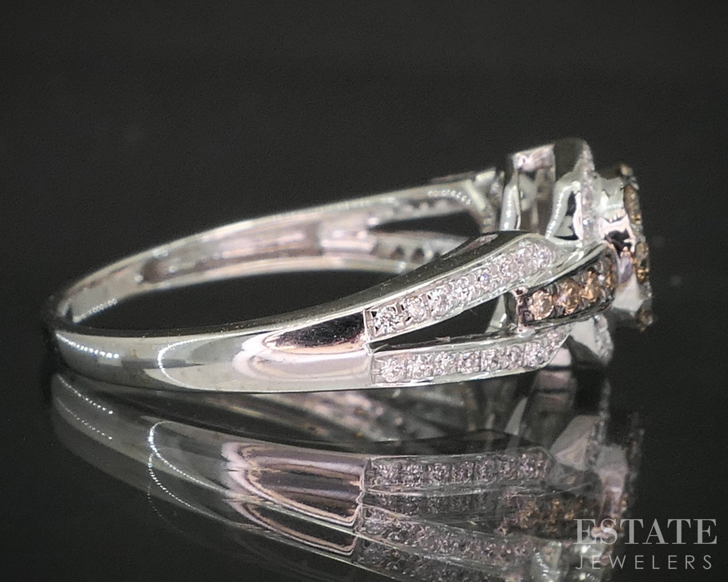 14k Vanilla Gold LeVian Natural .50ctw Diamond Engagement Ring 3.3g p15751