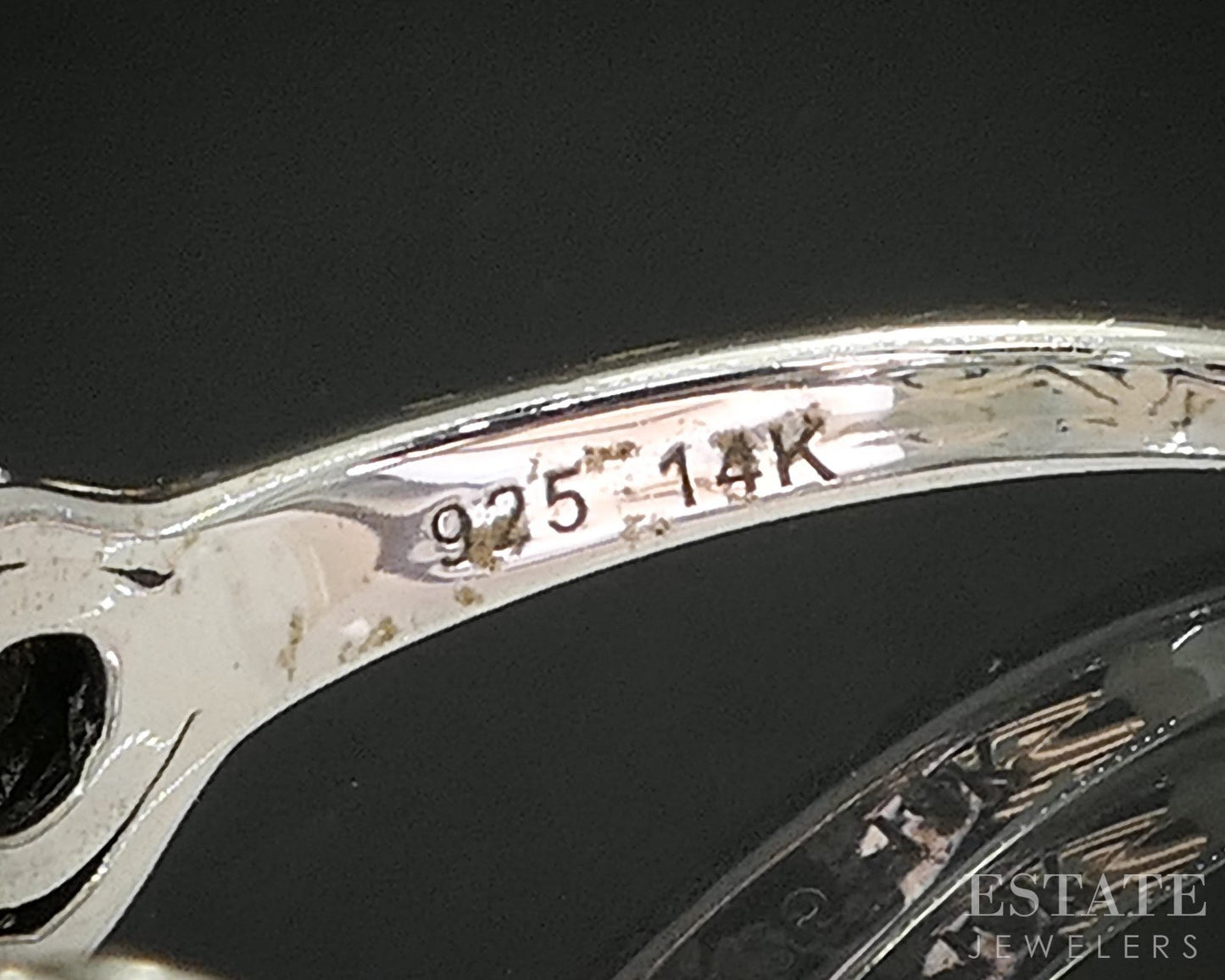 14k & Sterling JAI John Hardy Open Scroll Ladies Ring 4.2g p18992