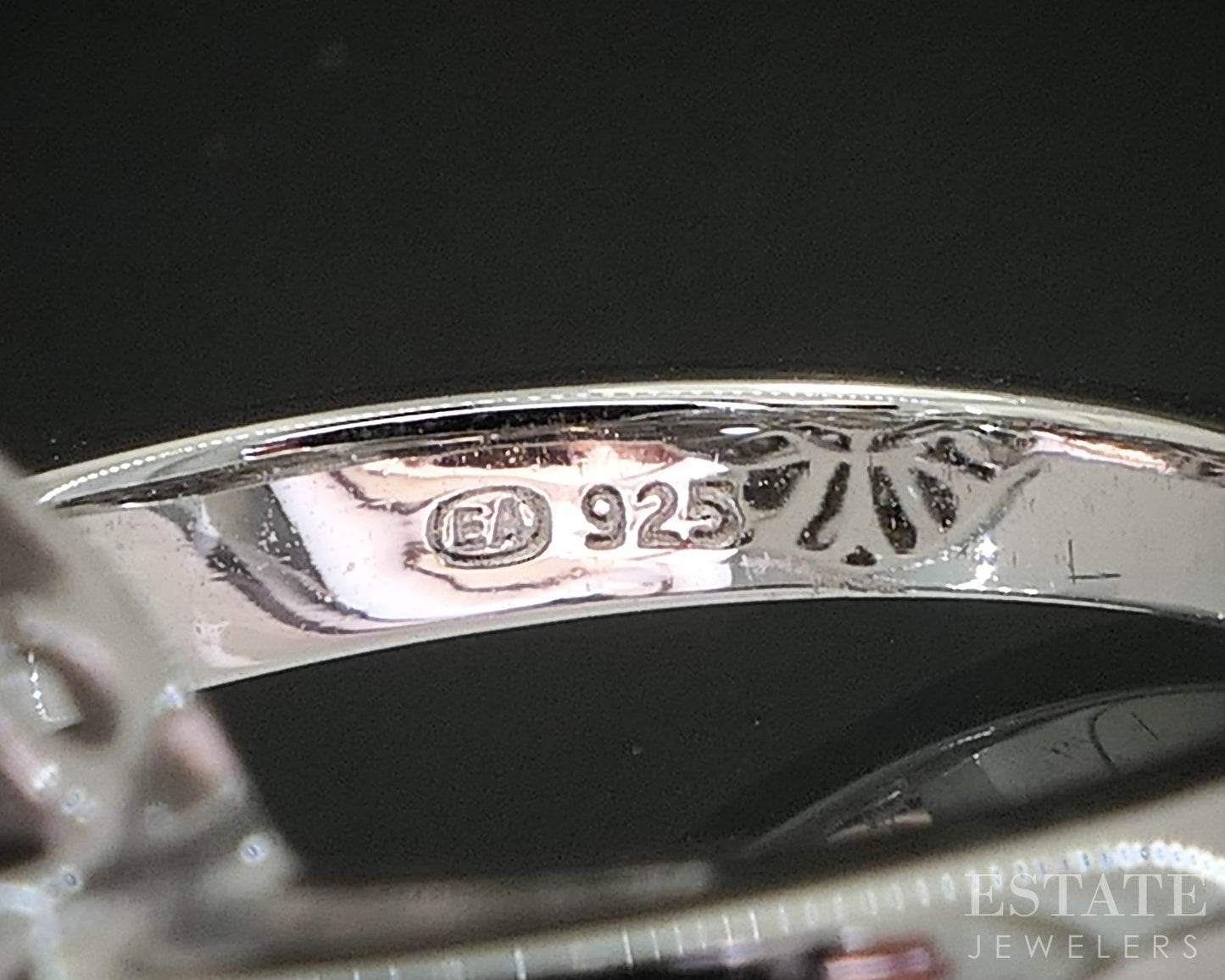 Sterling Silver Natural Diamond Heart Ladies Ring 5.5g p19006