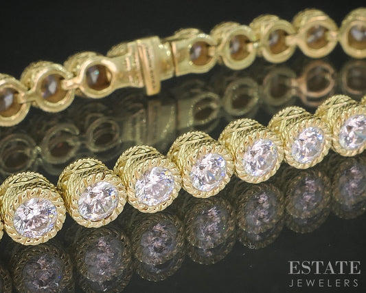 Sterling Silver Judith Ripka CZ Ladies Tennis Bracelet 22.5g 6.75"L p19102