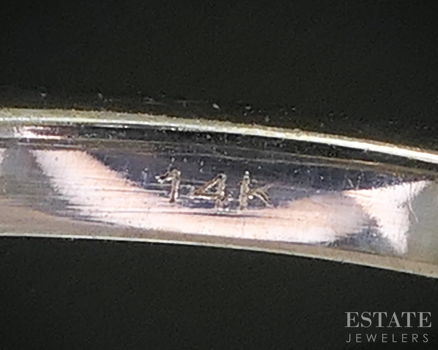 14k White Gold Oval Natural .60ctw Diamond Engagement Ring 3.8g p18641