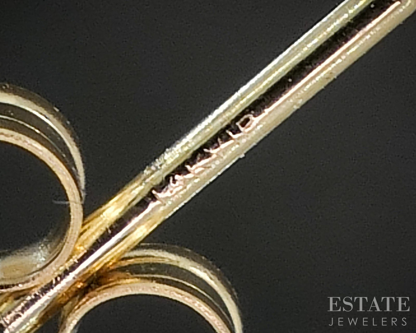 14k Yellow Gold Round Natural .36ctw Diamond Stud Earrings p18899