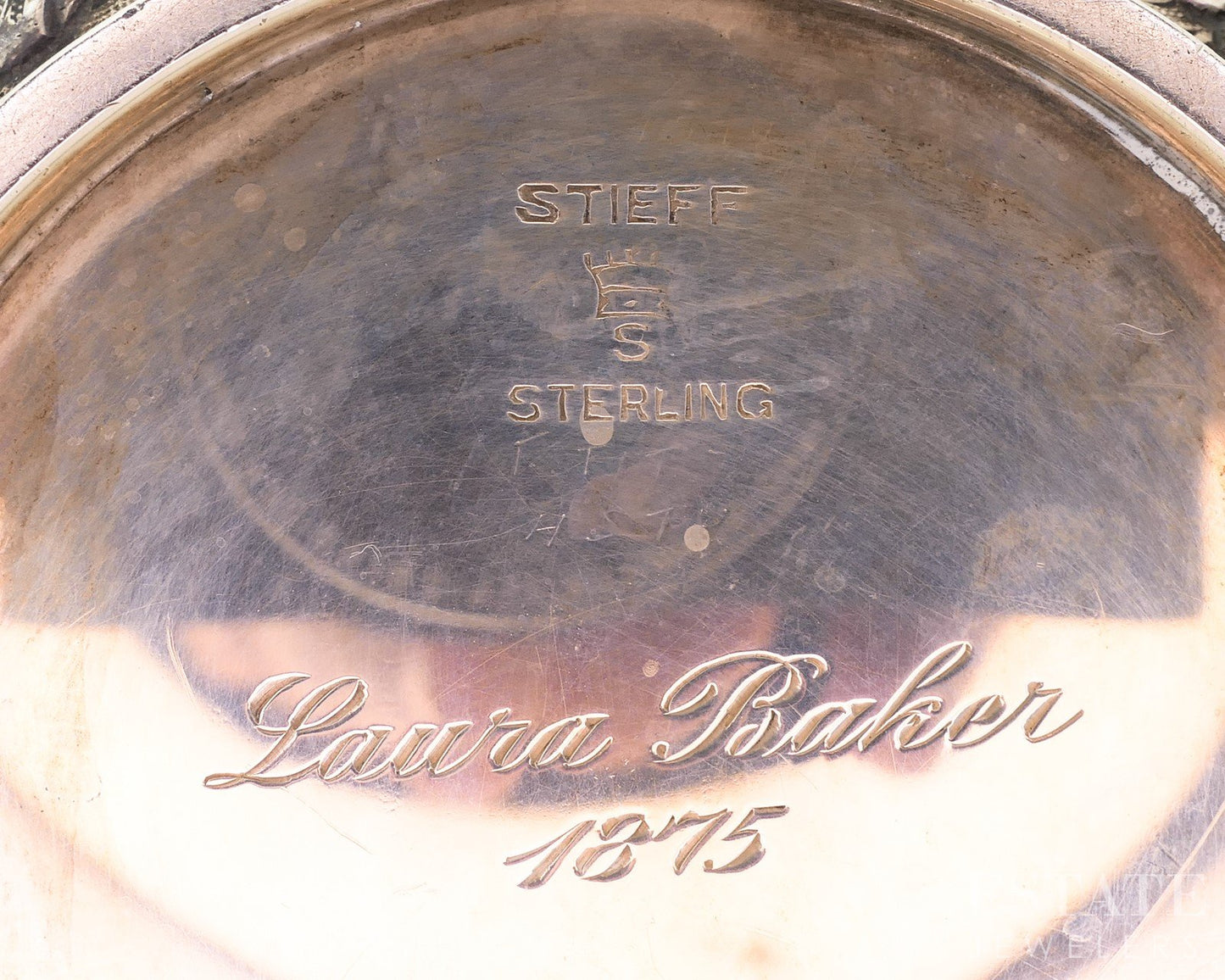 Antique Sterling Silver 1916 Stieff Repoussé Coffee Pot 8" 576g p18865