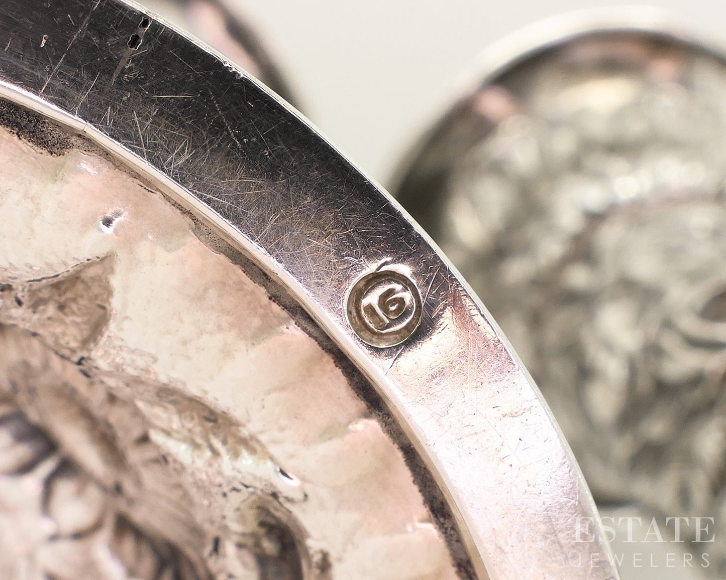 Antique Sterling Silver 1916 Stieff Repoussé 8" Flower Vase Set 494g p18863