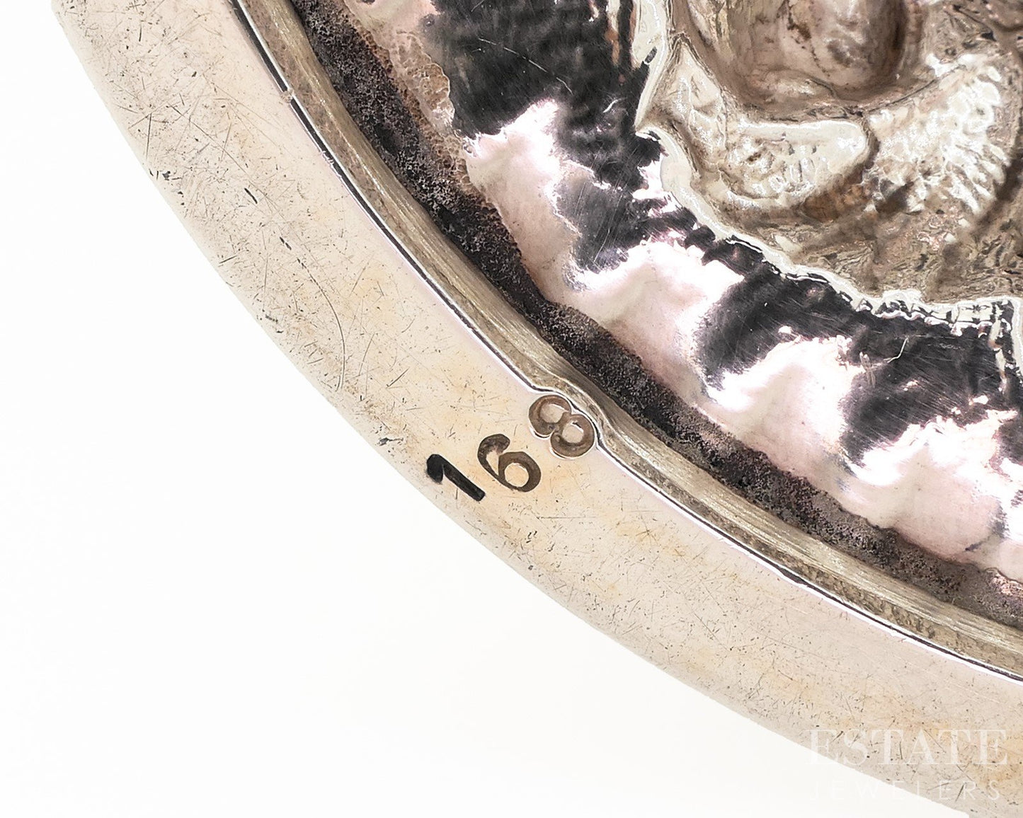 Antique Sterling Silver 1916 Stieff Repoussé 8" Flower Vase Set 494g p18863