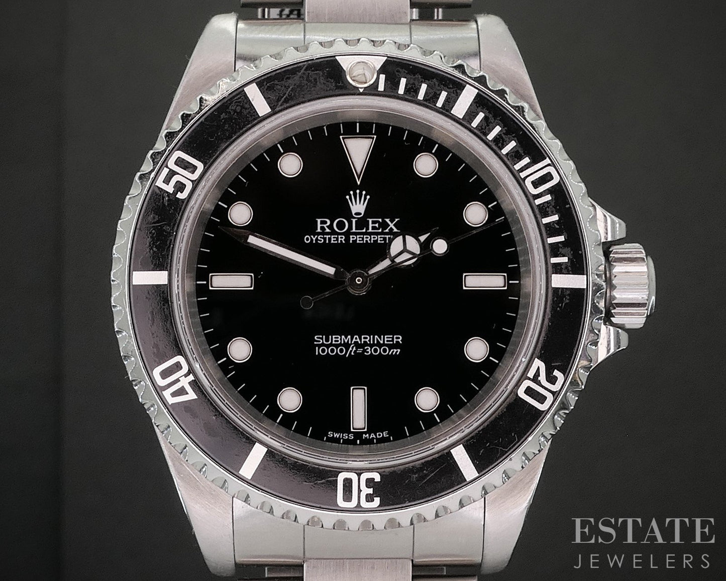 2000 Rolex Submariner No-Date 14060 Stainless Black Dial Mens Watch p17500