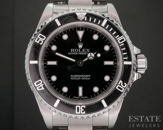 2000 Rolex Submariner No-Date 14060 Stainless Black Dial Mens Watch p17500