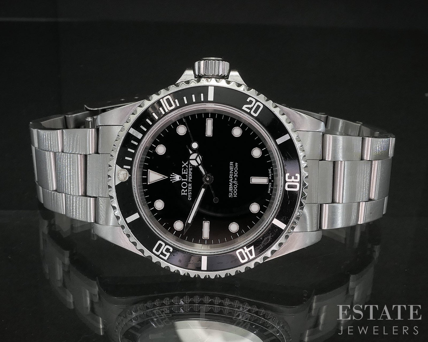 2000 Rolex Submariner No-Date 14060 Stainless Black Dial Mens Watch p17500