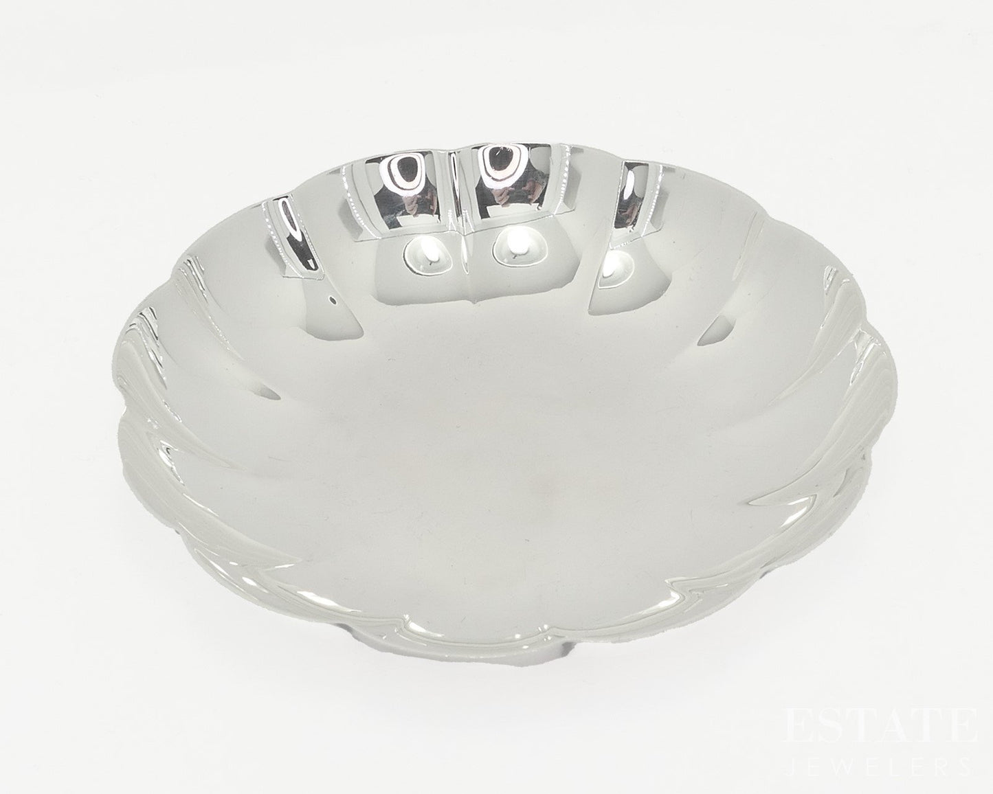 Sterling Tiffany & Co. Makers 22951 Scalloped Candy Bowl Dish 170g p18859