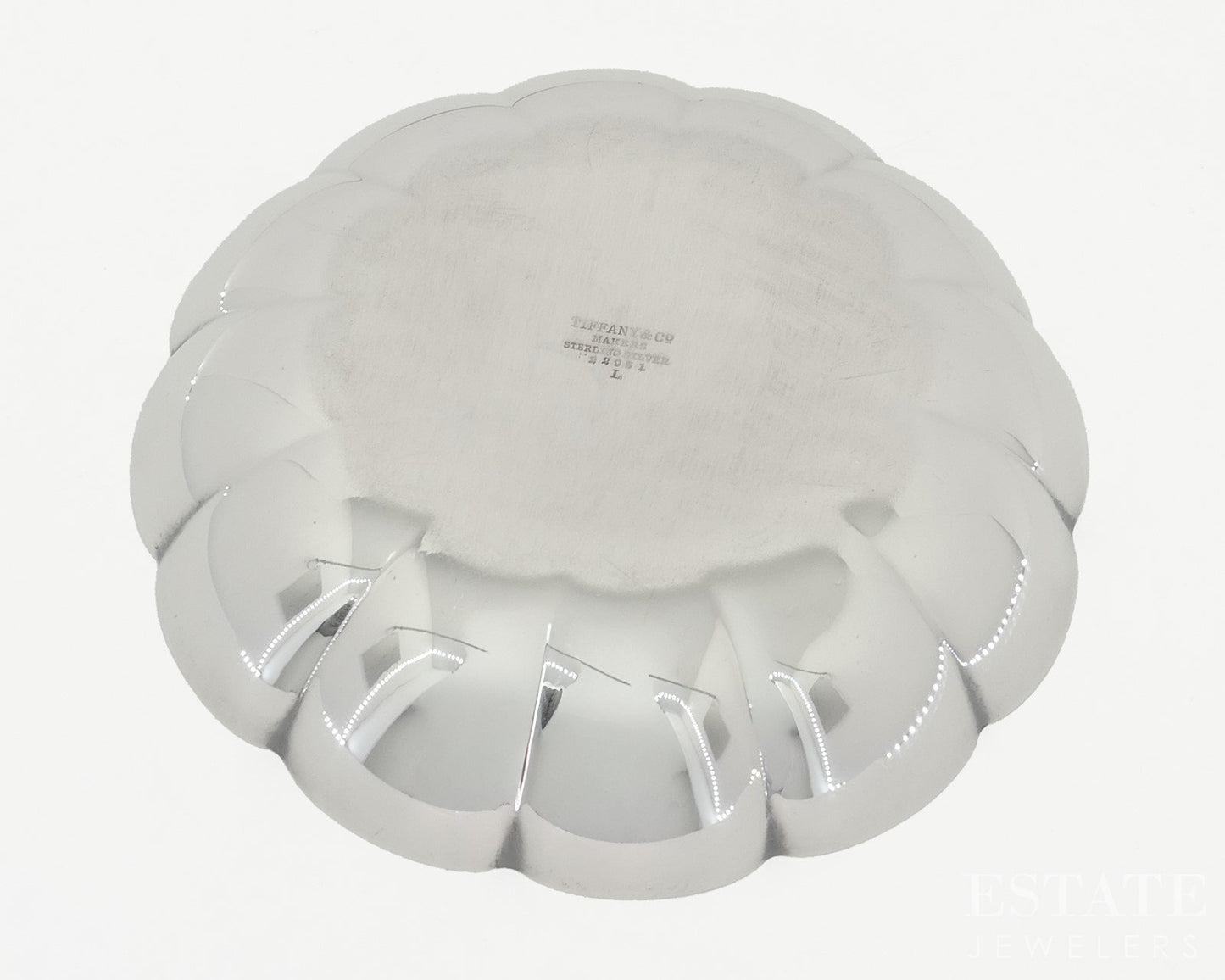 Sterling Tiffany & Co. Makers 22951 Scalloped Candy Bowl Dish 170g p18859