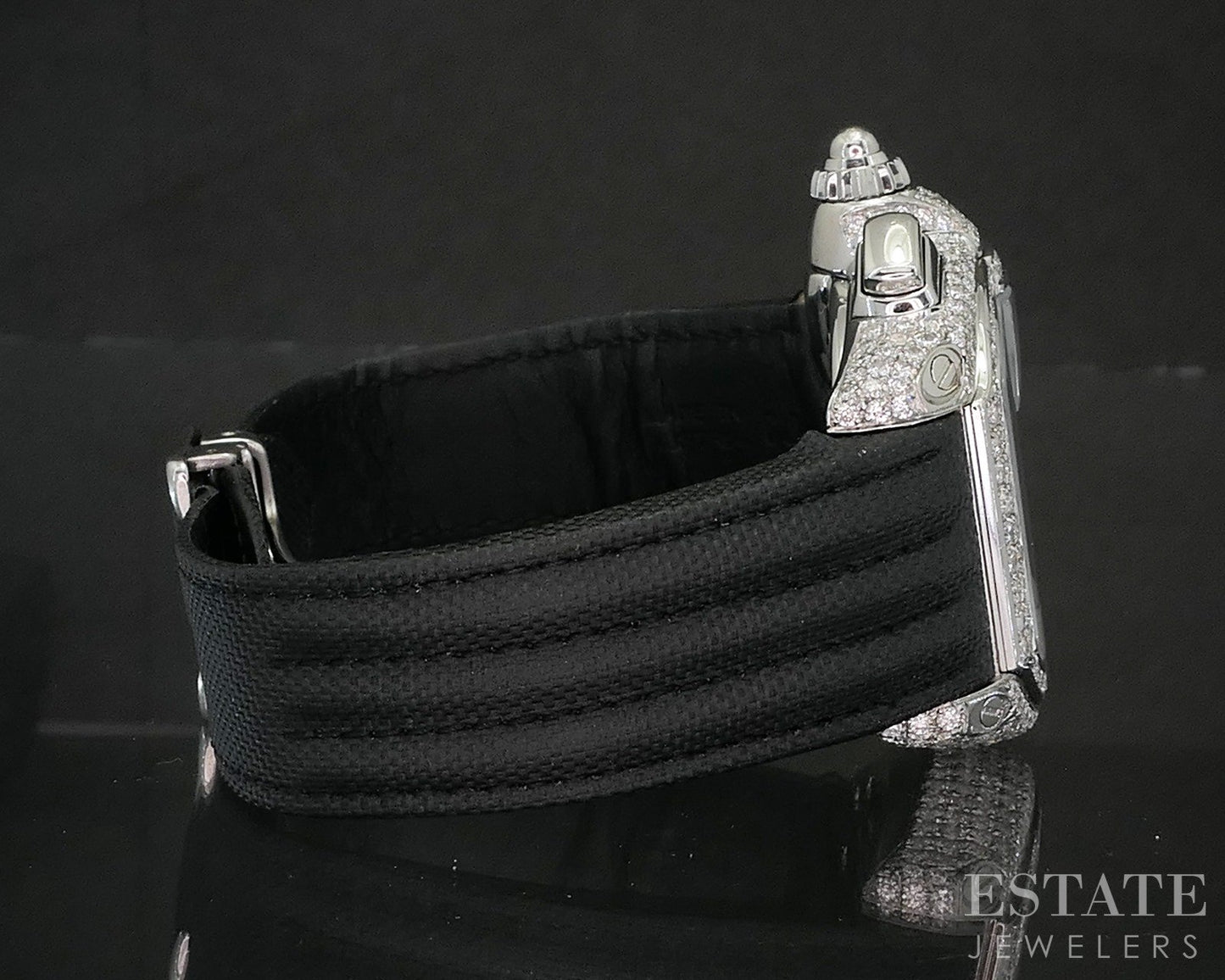 Cartier Roadster 2618 Automatic Stainless 5ctw Diamond Mens Watch p15257