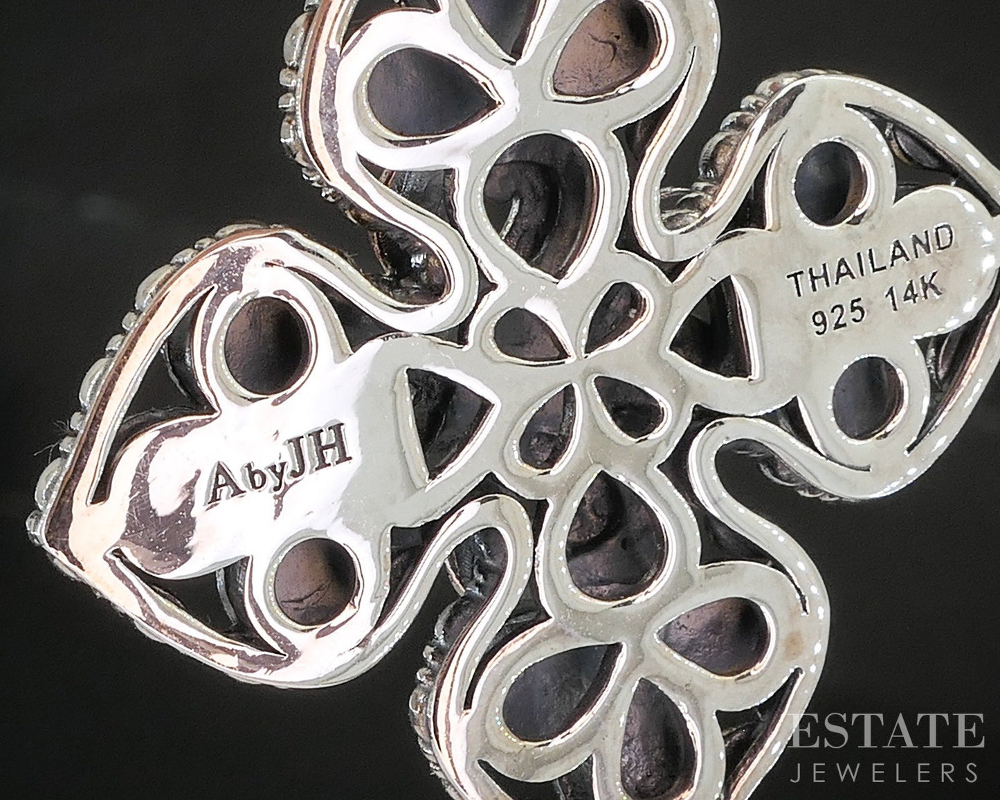 14k & Sterling Angela by John Hardy Open Maltese Cross Pendant 13.4g p19904