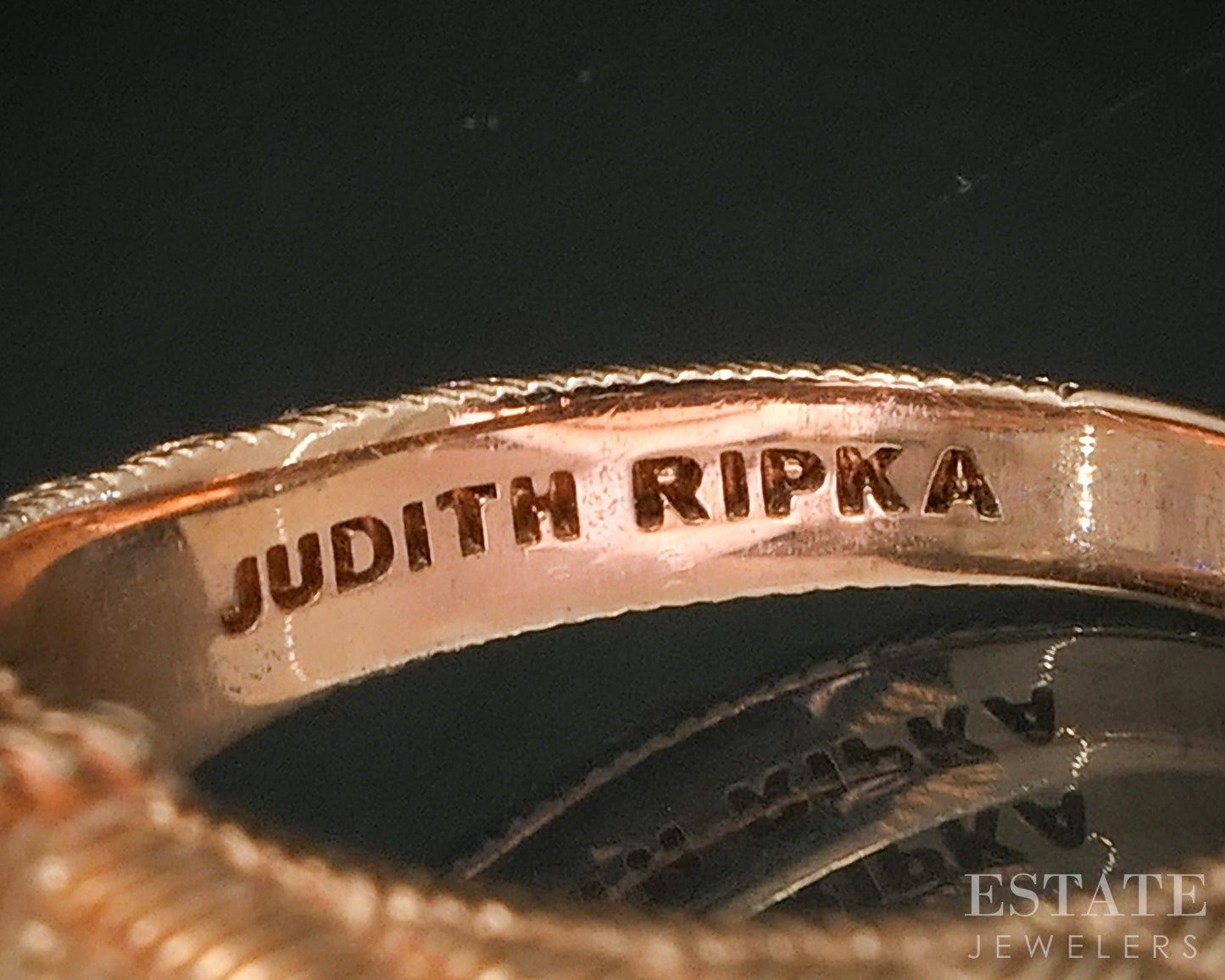 Sterling Silver Judith Ripka Natural Amethyst Cable Ladies Ring 8.3g p19979