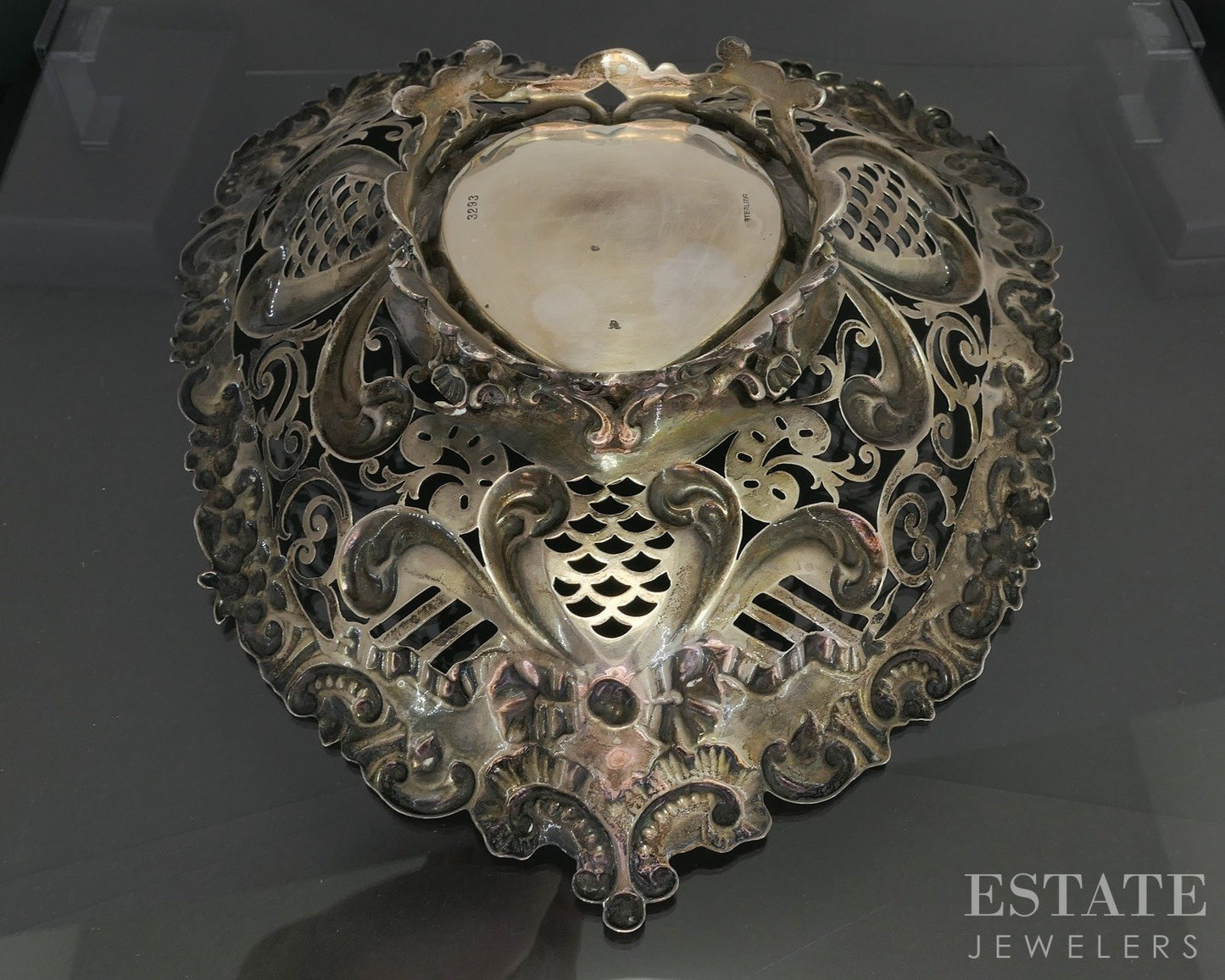 1892 Sterling Gorham 3293 Footed Pierced Heart Bowl Candy Dish 237g p19985