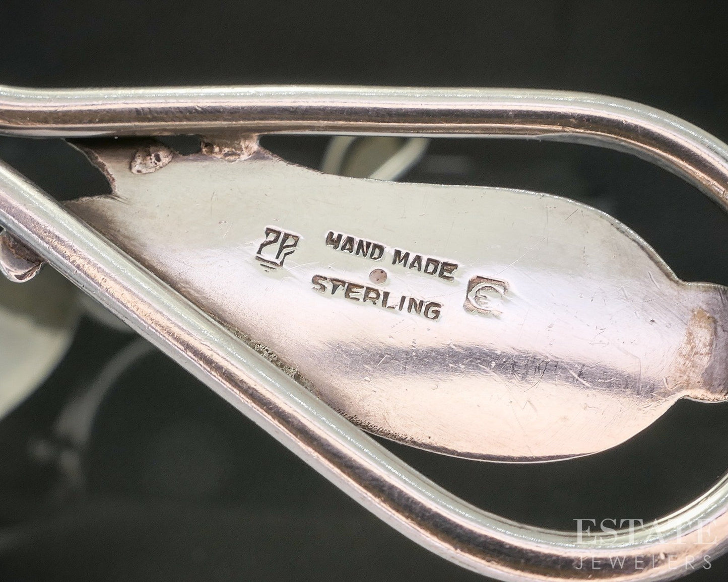 Antique Sterling Silver Carl Poul Petersen Serving Spoon Cake Set 172g p19784