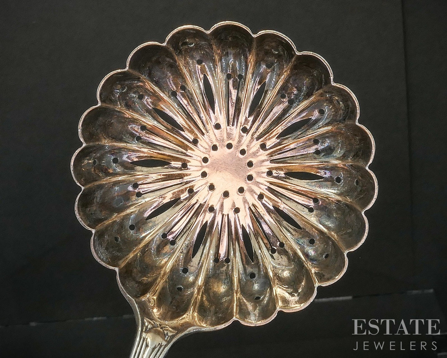 Antique Sterling Silver Tiffany & Co. Audubon Slotted Serving Spoon 80g p19730