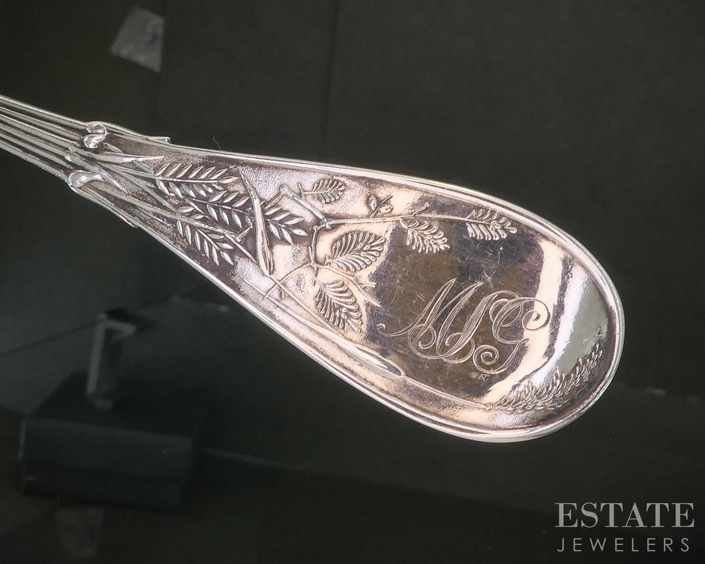 Antique Sterling Silver Tiffany & Co. Audubon Slotted Serving Spoon 80g p19730