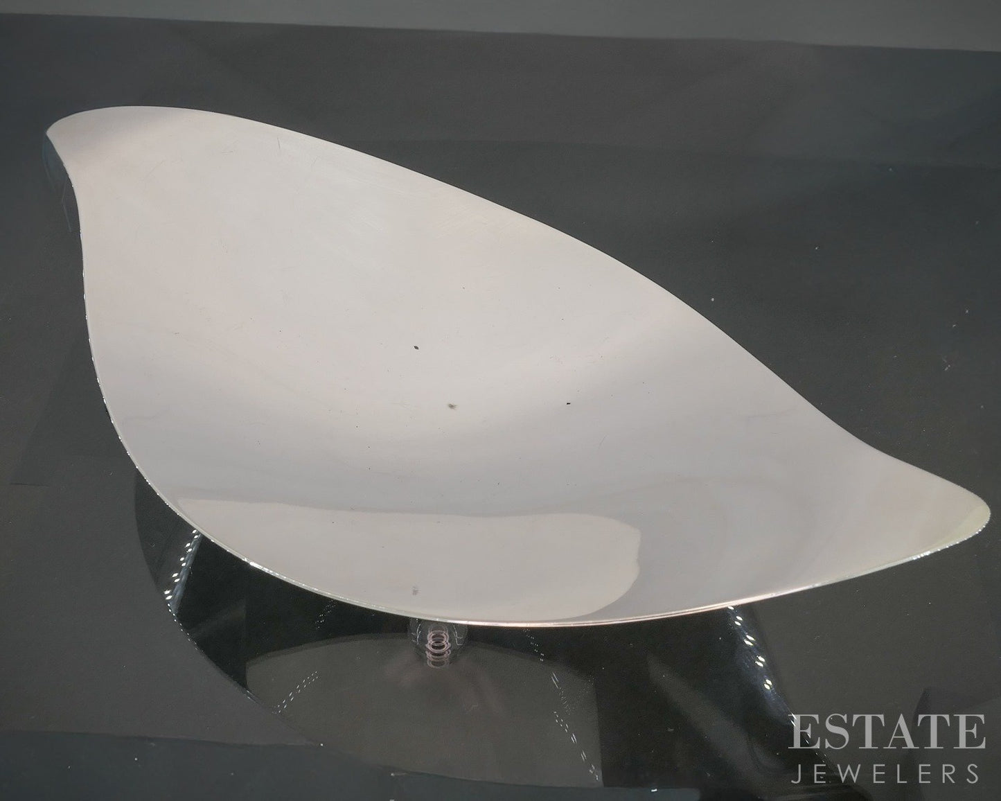 Sterling Tiffany & Co. Makers 23386M 10" Footed Leaf Dish Bowl 288g p19781