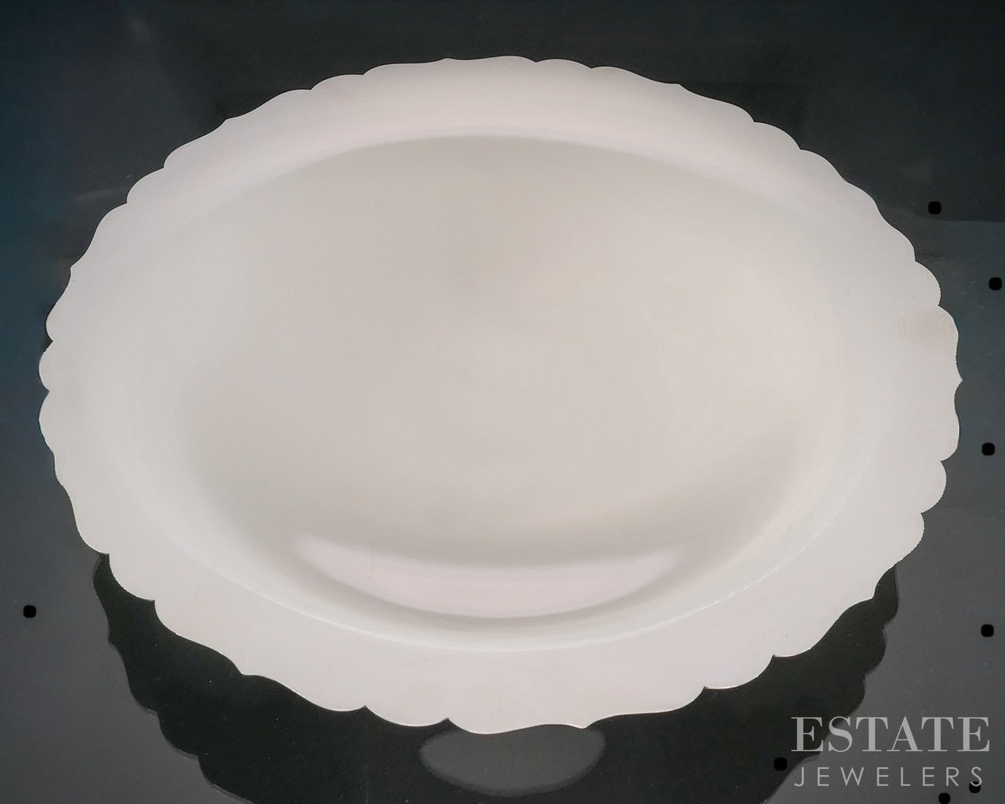 Sterling Tiffany & Co. Makers 23346M Scalloped Footed Bowl Dish 428g p19777