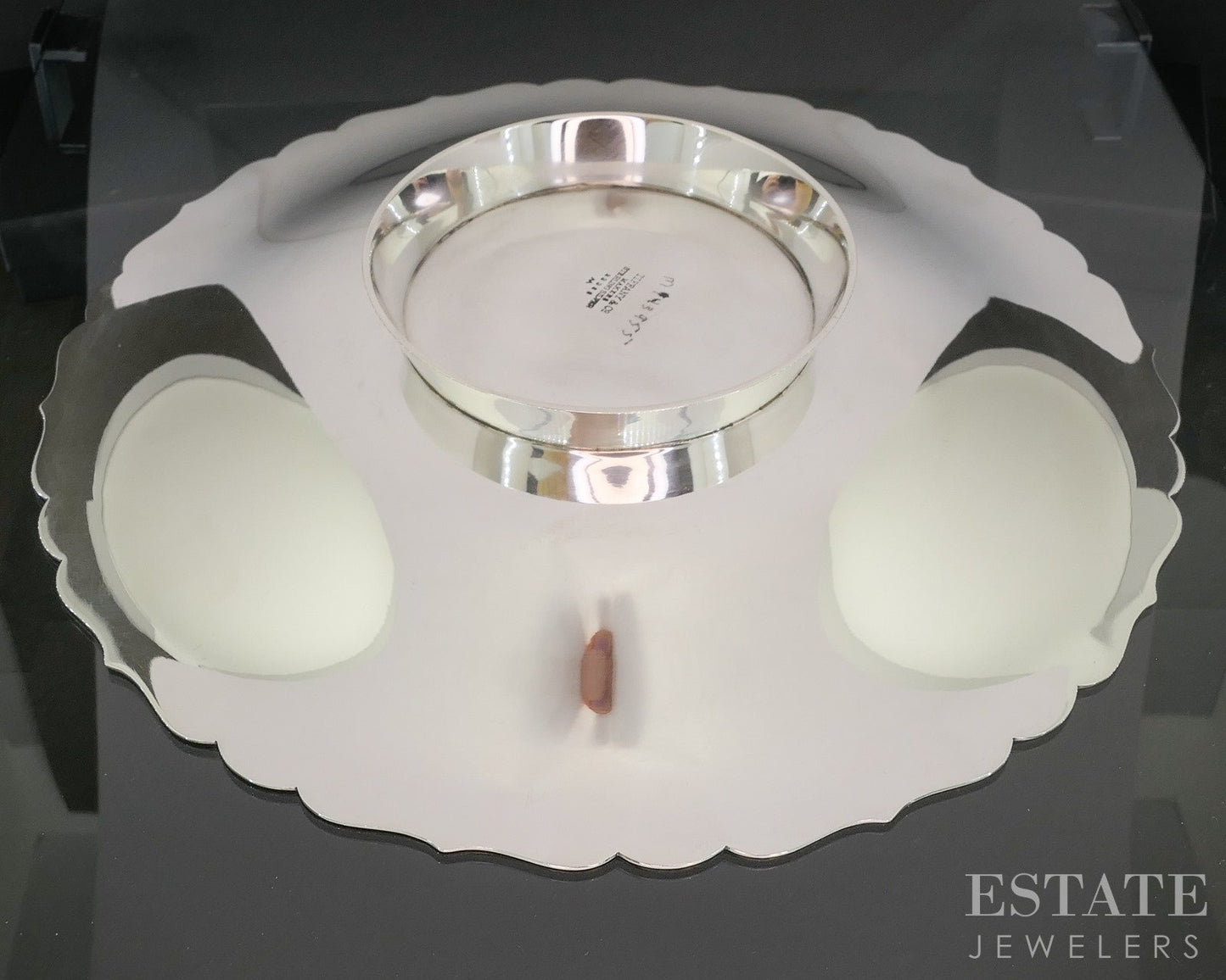 Sterling Tiffany & Co. Makers 23346M Scalloped Footed Bowl Dish 428g p19777