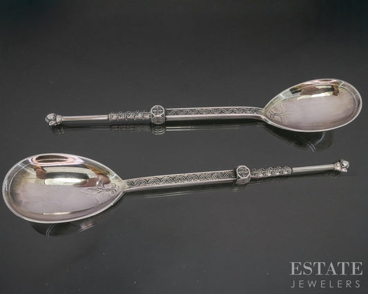 Sterling Silver Miyamoto Shoko Japanese Rice Spoons Box Set 54g p19795
