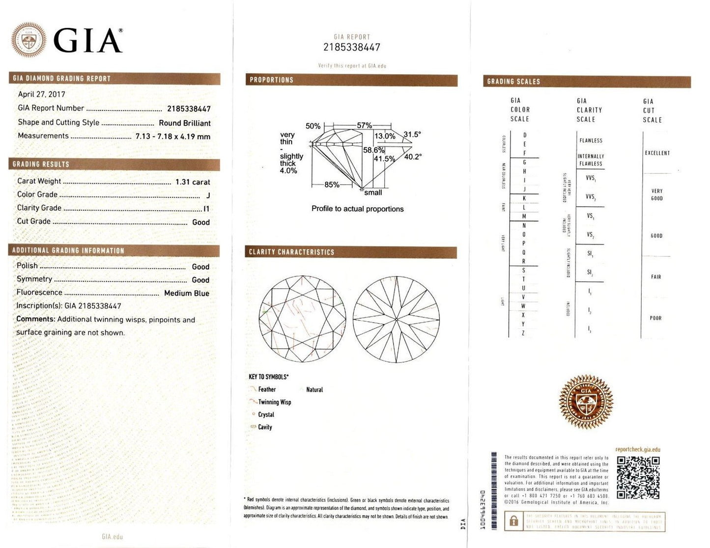 18k Rose & White Gold GIA Natural 1.31ct Diamond Verragio Engagement Ring p16341