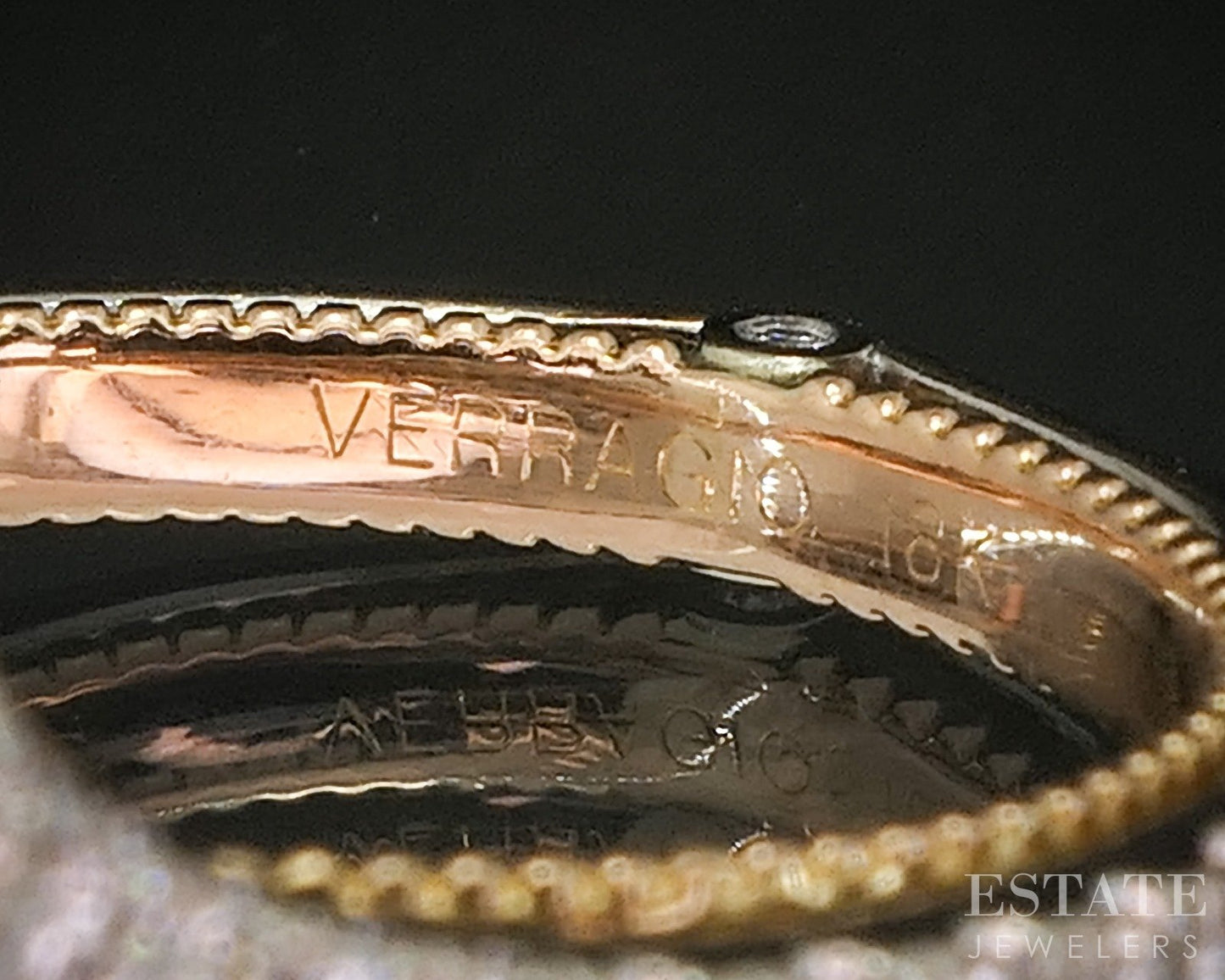 18k Rose & White Gold GIA Natural 1.31ct Diamond Verragio Engagement Ring p16341