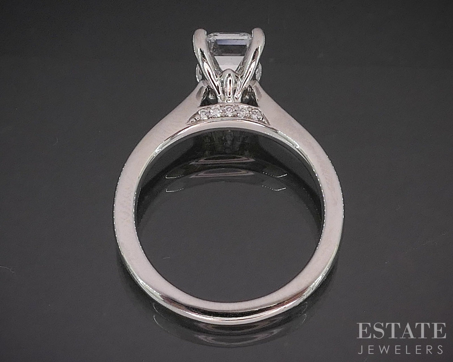 Platinum GIA Emerald Cut Natural 1.70ct Diamond Solitaire Ring 6.9g p84319