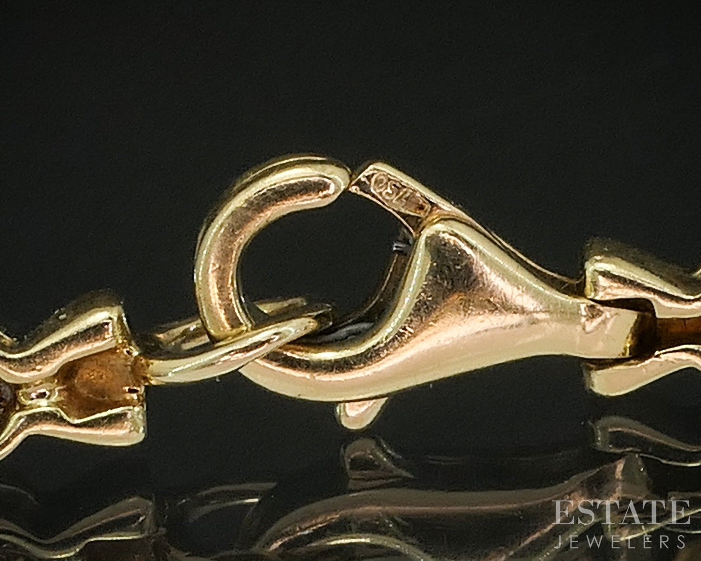 18k Yellow Gold Natural .56ctw Diamond Bow Tennis Bracelet 7g 6.75"L p15976