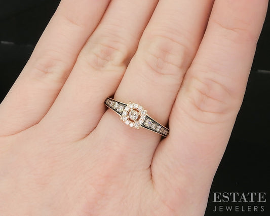 14k Strawberry Gold LeVian Natural .47ctw Diamond Engagement Ring 3.1g p16490