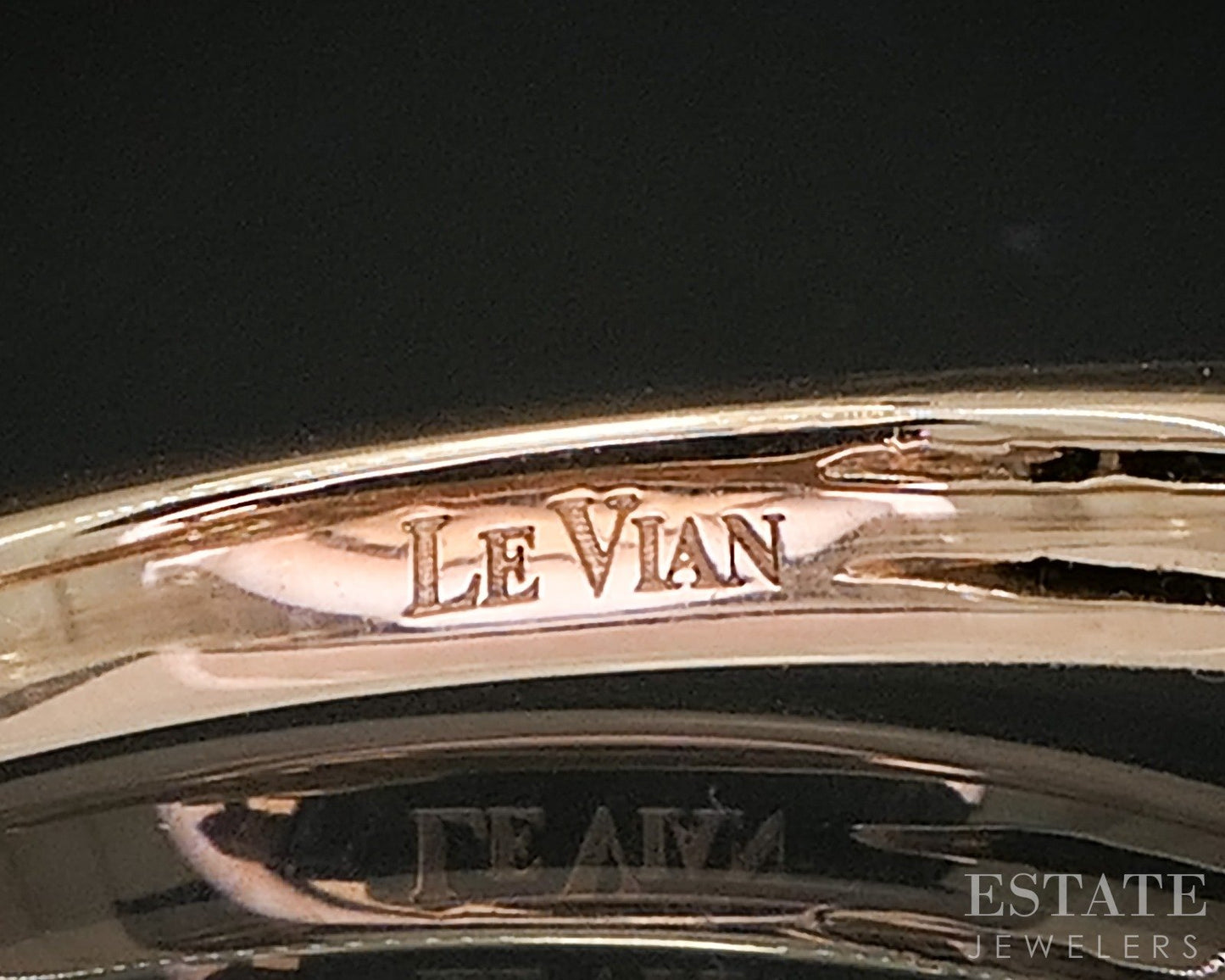 14k Strawberry Gold LeVian Natural .47ctw Diamond Engagement Ring 3.1g p16490