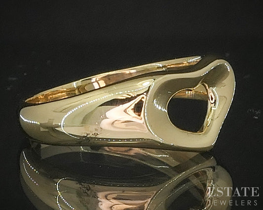 18k Yellow Gold Elsa Peretti Tiffany & Co. Open Heart Ladies Ring 3.7g p16955