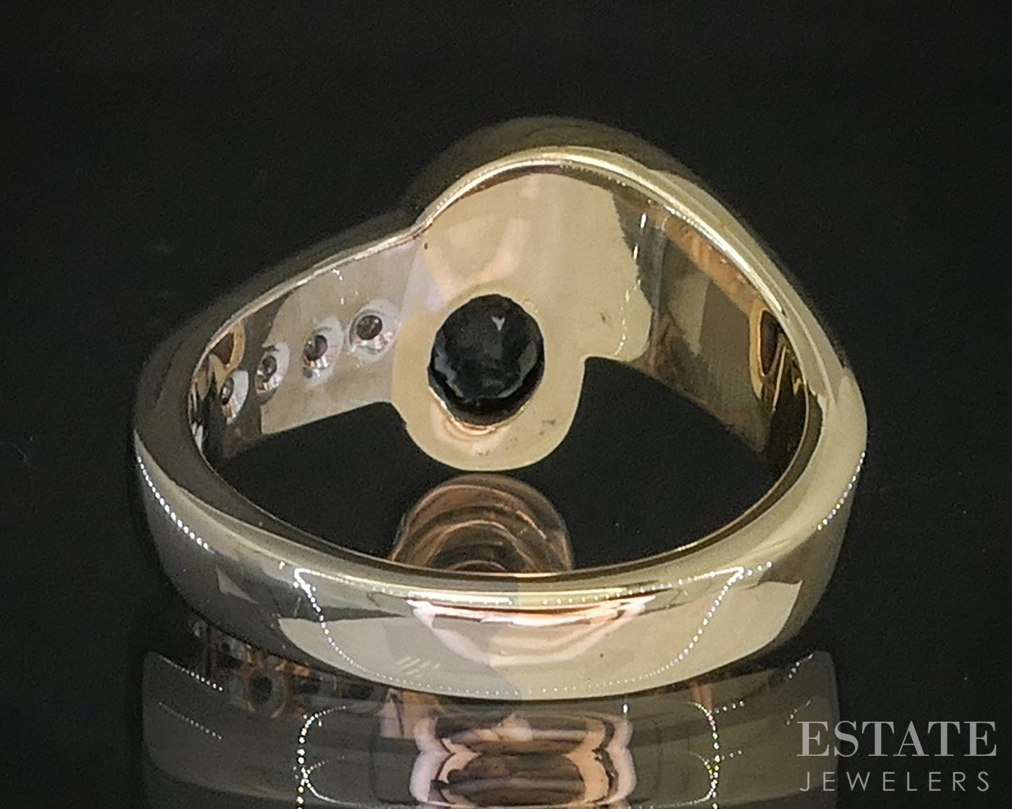 14k Two Tone Gold Natural .60ct Alexandrite & Diamond Ladies Ring 6.4g p17018