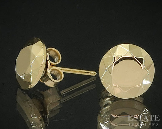 18k Yellow Gold Tiffany & Co. 2 Carat Elsa Peretti Stud Earrings 2.6g p16956