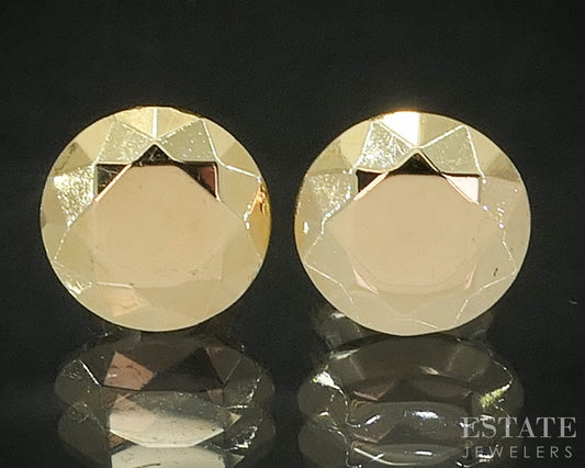 18k Yellow Gold Tiffany & Co. 2 Carat Elsa Peretti Stud Earrings 2.6g p16956