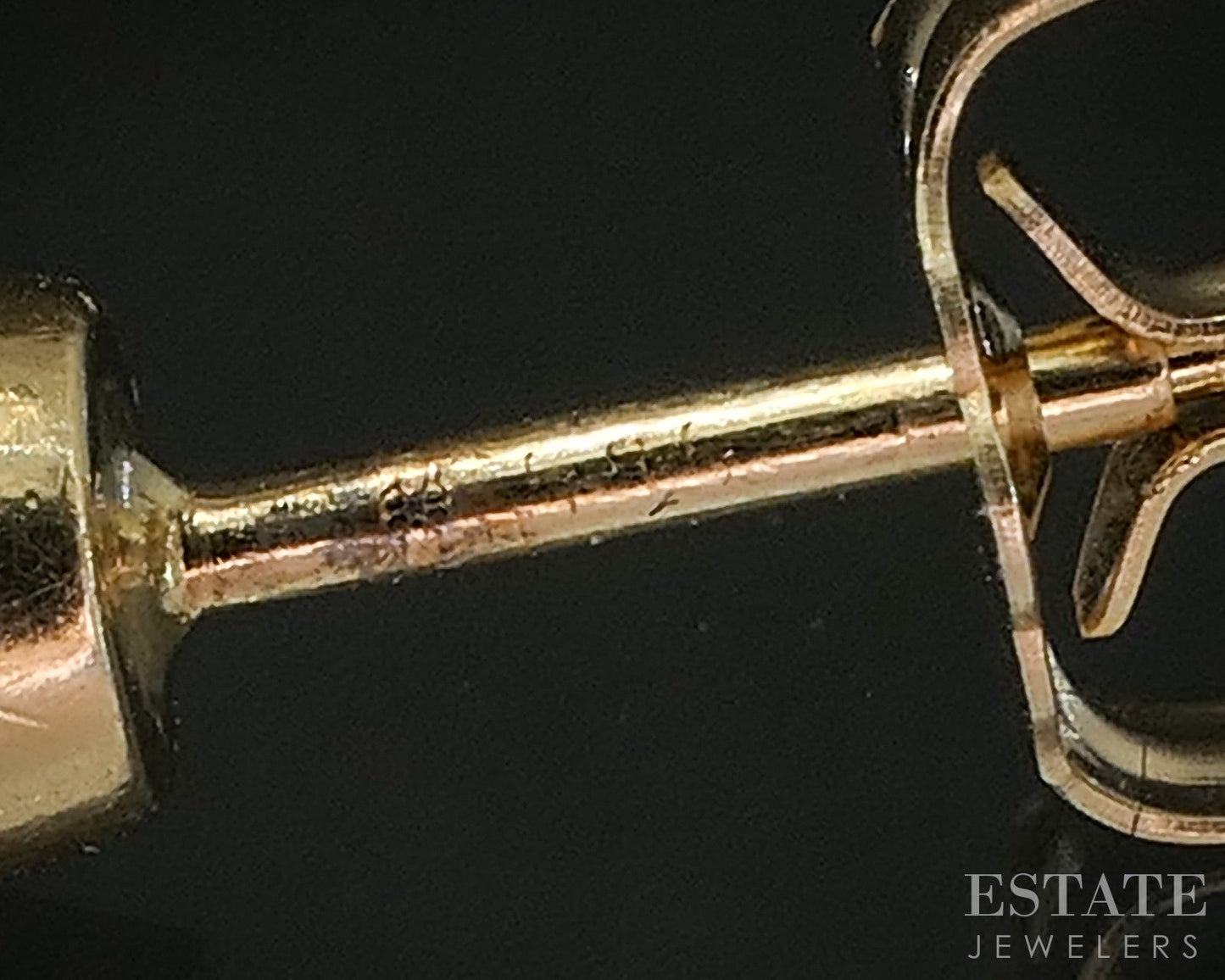 14k Yellow Gold Round Natural .58ctw Diamond Stud Earrings p15166