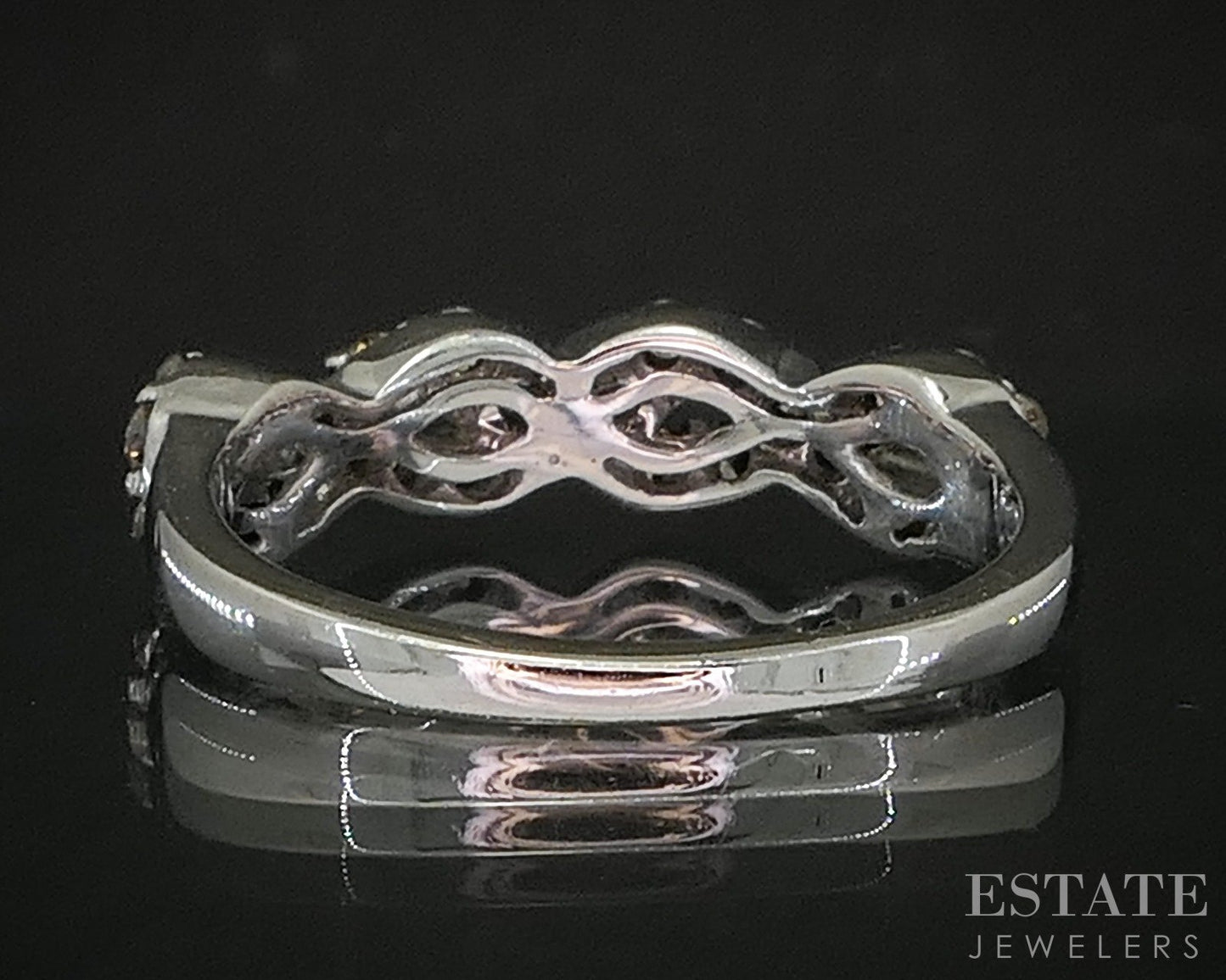 14k Vanilla Gold LeVian Natural .26ctw Multi Colored Diamond Band Ring p15079
