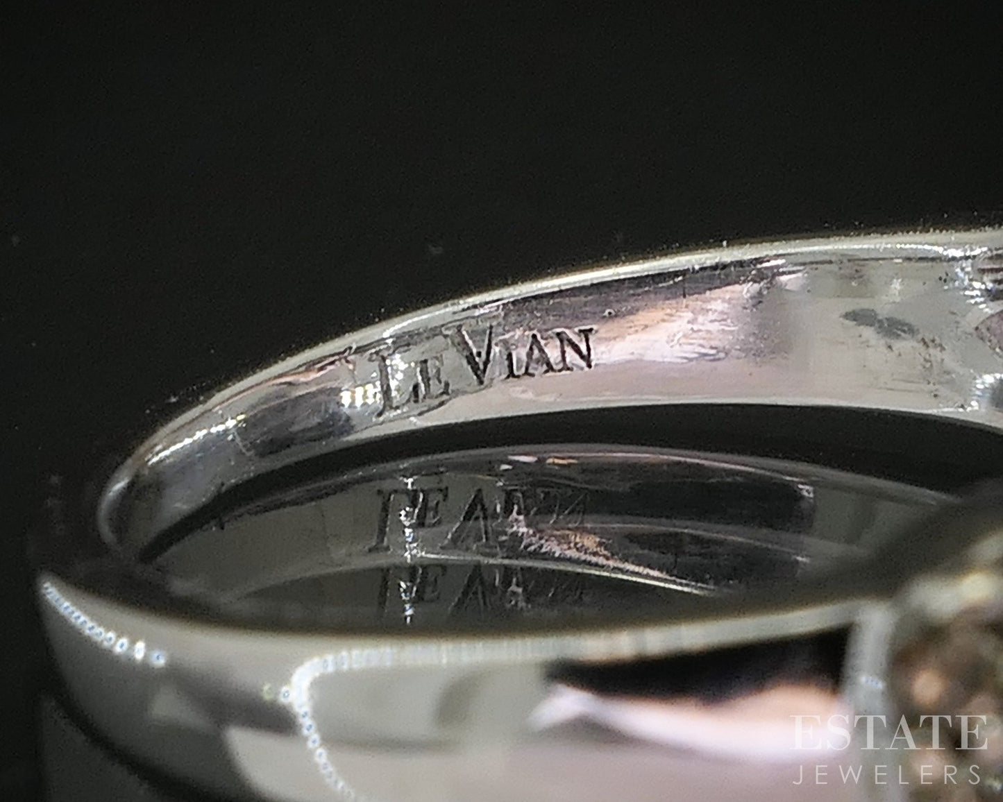 14k Vanilla Gold LeVian Natural .26ctw Multi Colored Diamond Band Ring p15079