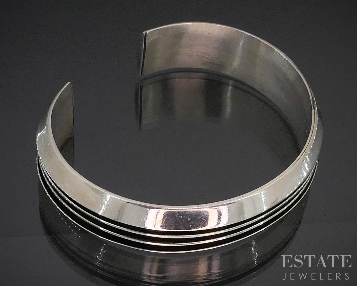 Vintage Sterling Navajo Tom Hawk 3 Row Rail Cuff Bracelet 49g p20292