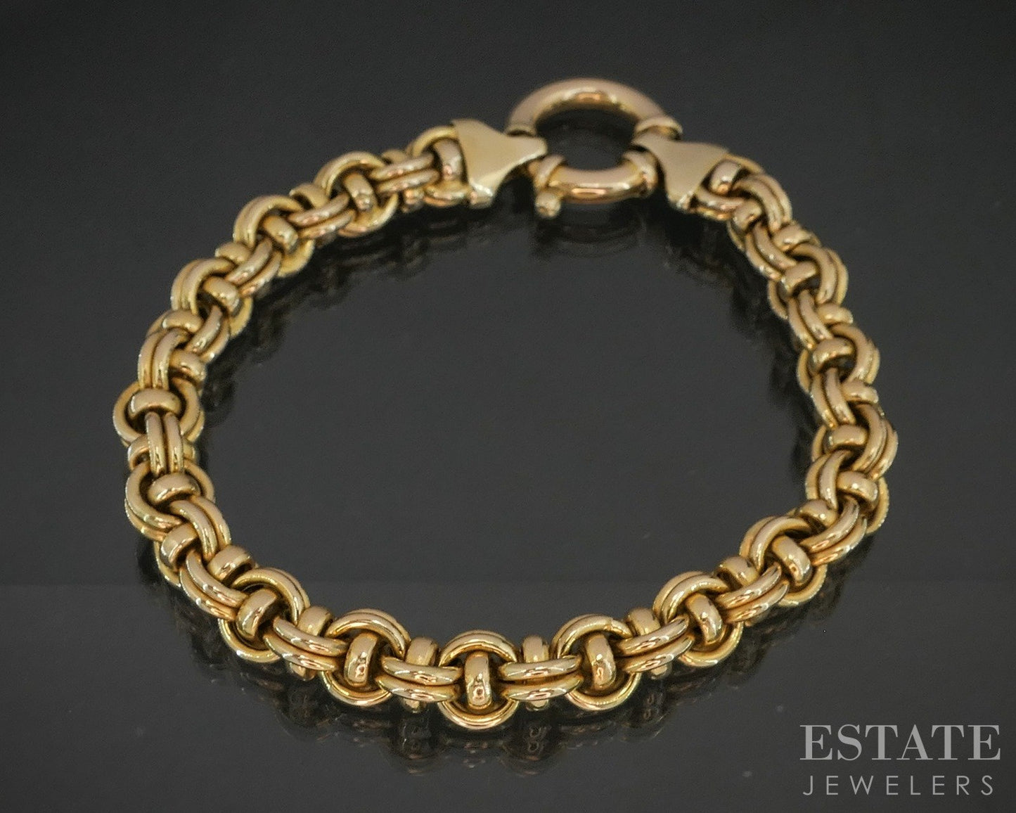 14k Yellow Gold 8mm Double Cable Chain Link Ladies Bracelet 20g 8"L p16733