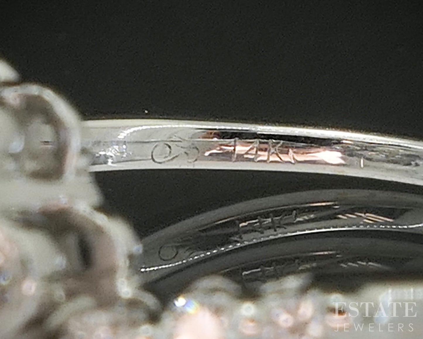 14k White Gold AGS Ideal Natural .81ctw Diamond Engagement Ring 2.8g p17290