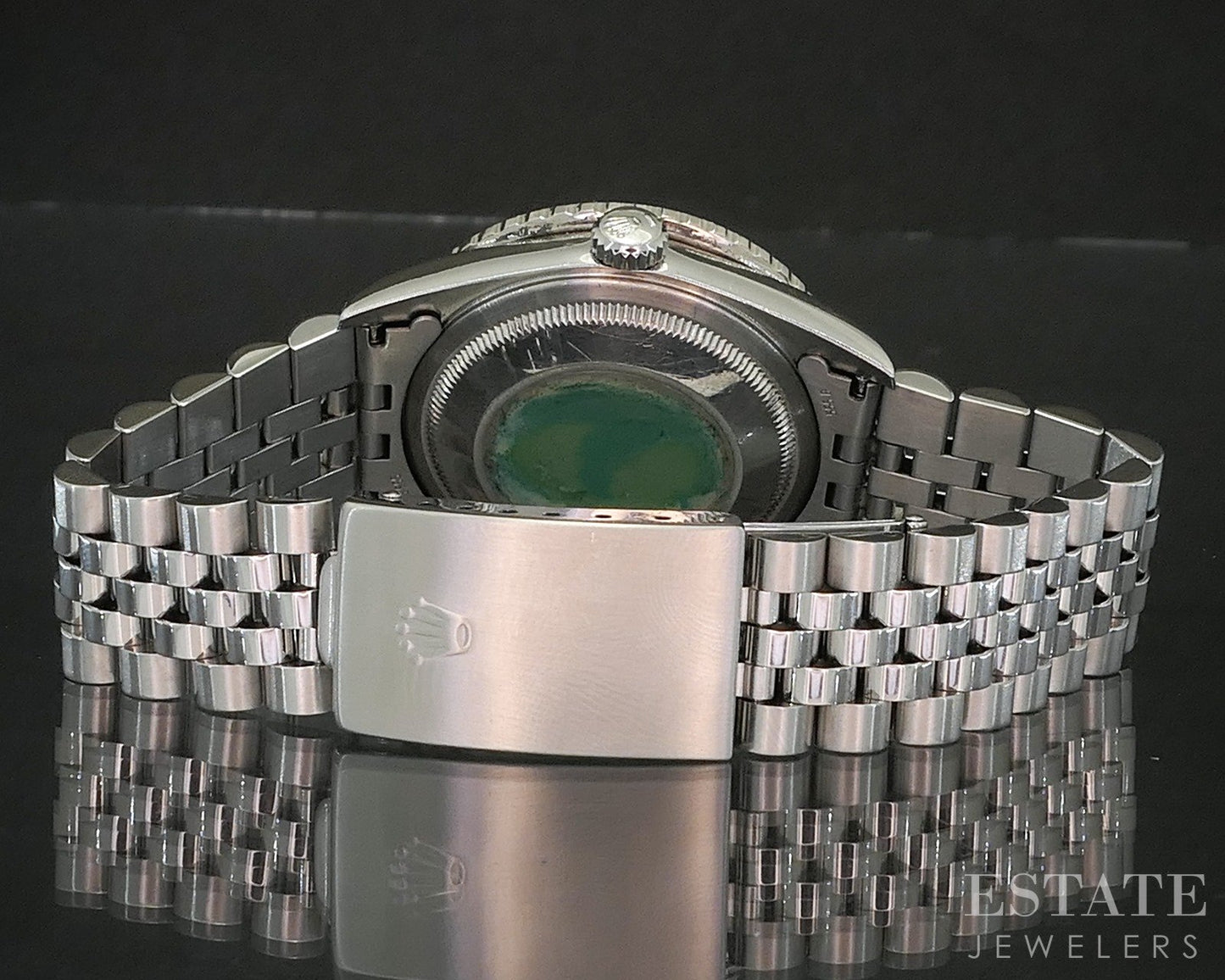 1997 Rolex Datejust 18k Stainless 16264 Turn-o-Graph Thunderbird Watch p20691
