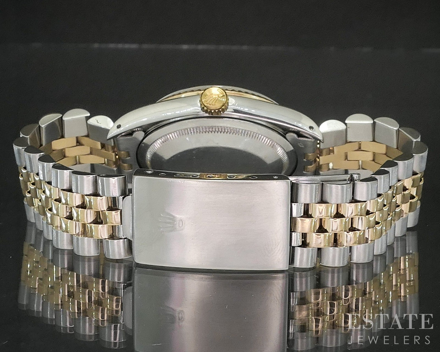 1990 Rolex Datejust 18k Stainless 16233 Jubilee Fluted 36mm Watch p20135