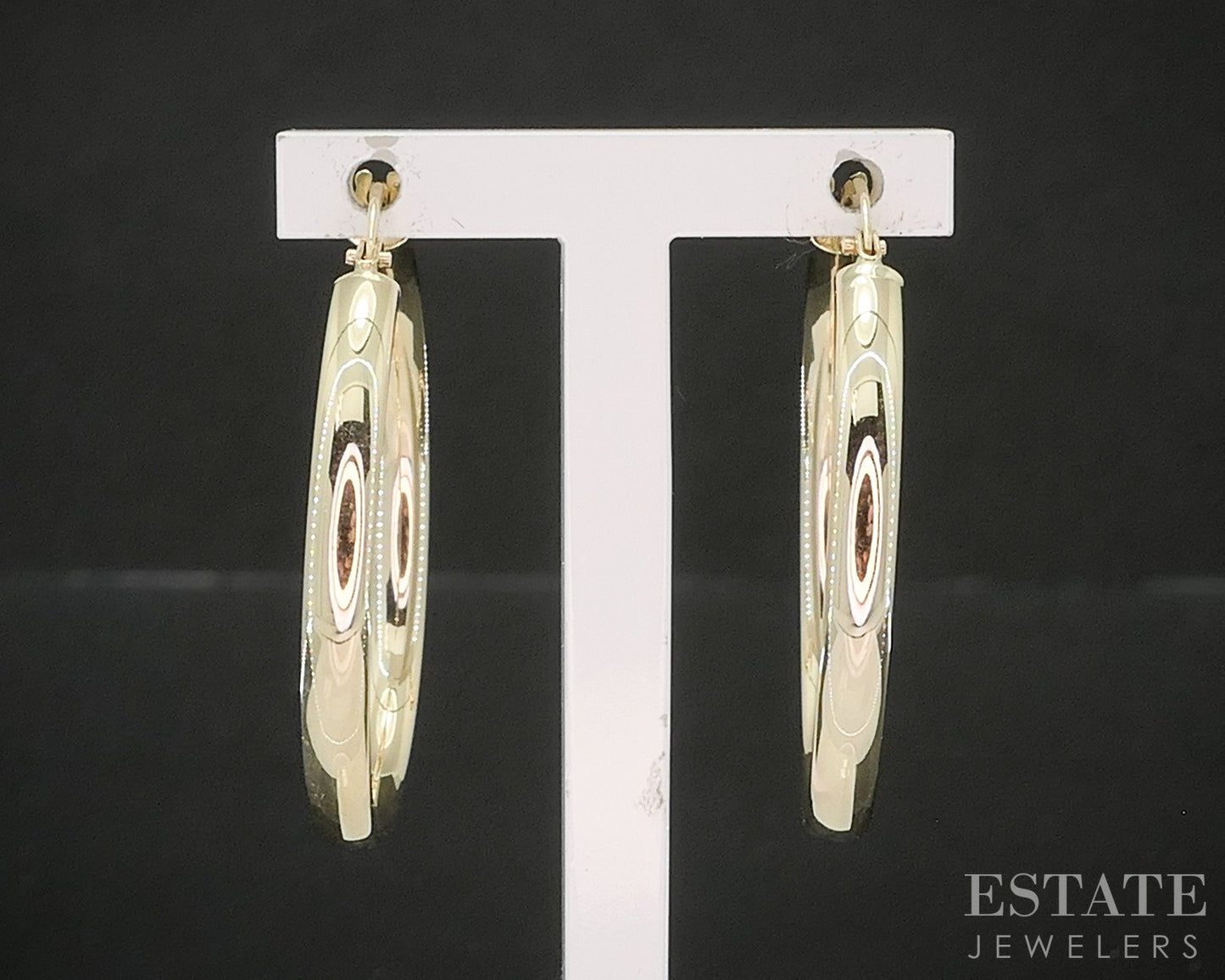 10k Yellow Gold 2.9mm Smooth Hoop Ladies Earrings 1.5g p20860