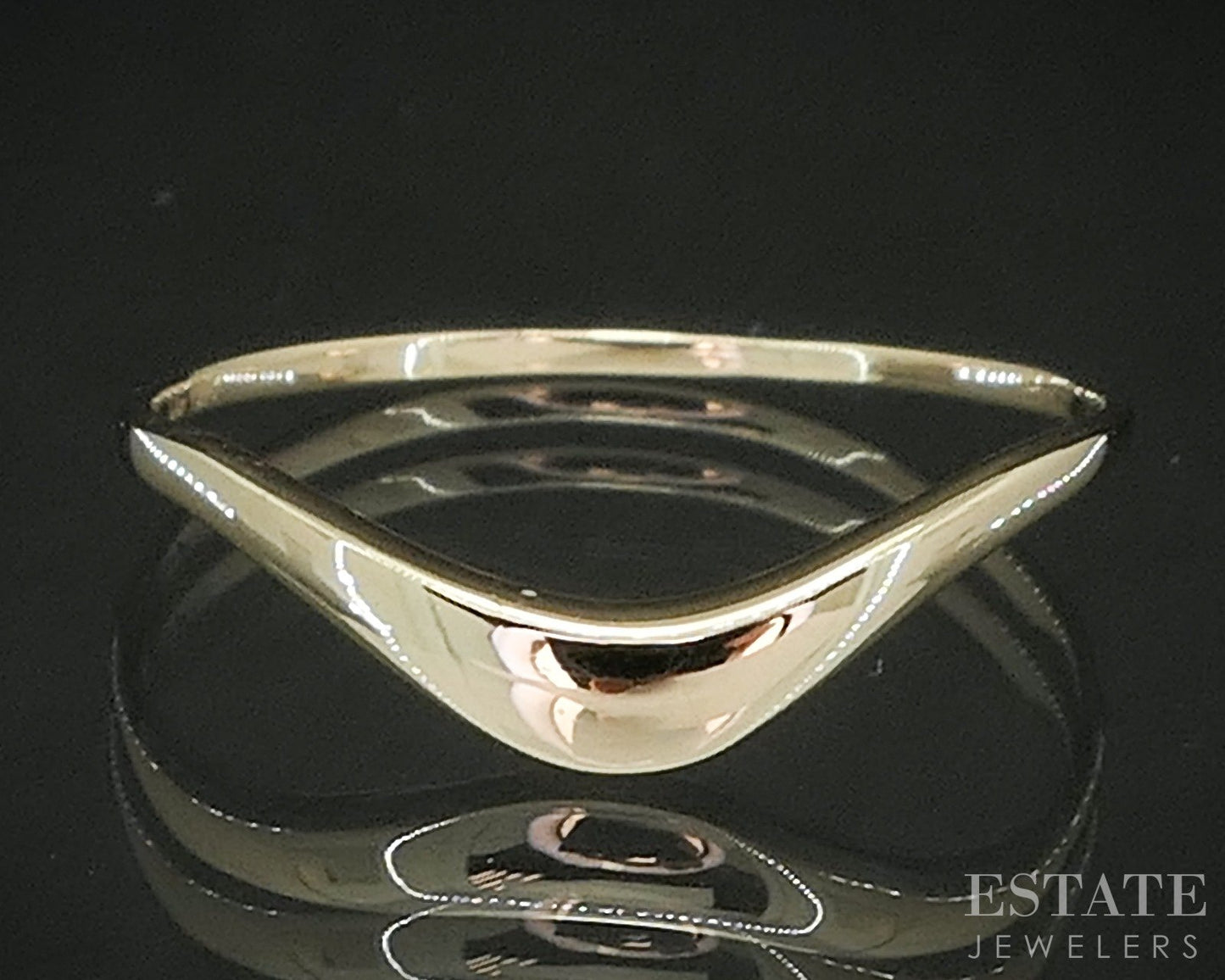 10k Yellow Gold Smooth Domed Curved Ladies Band 0.5g p20865
