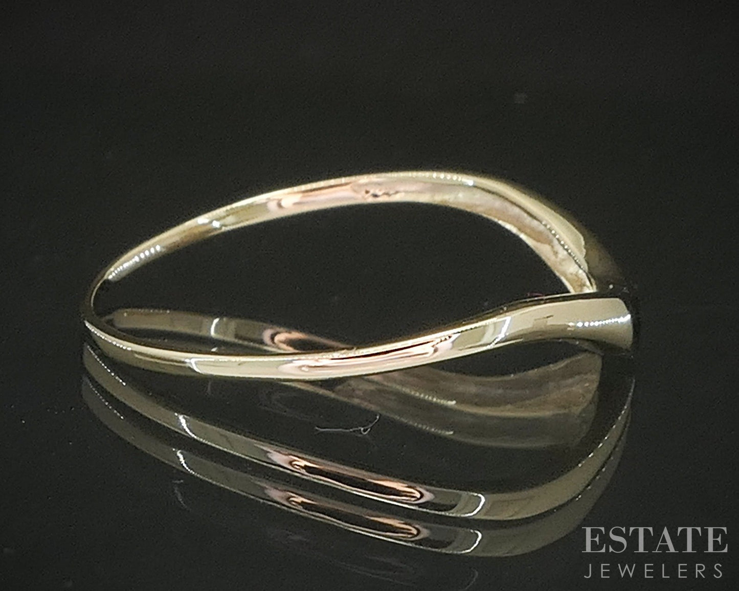 10k Yellow Gold Smooth Domed Curved Ladies Band 0.5g p20865