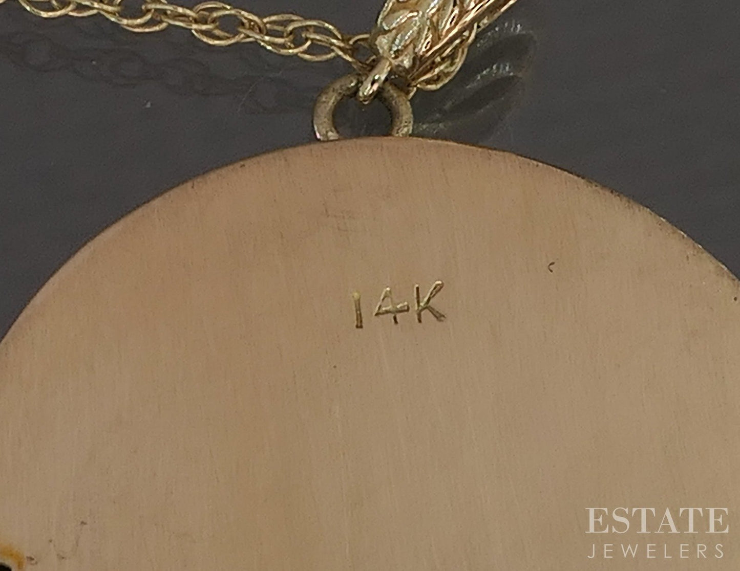 Antique Art Nouveau 14k Yellow Gold Athena Minerva Necklace 5.0g p78902