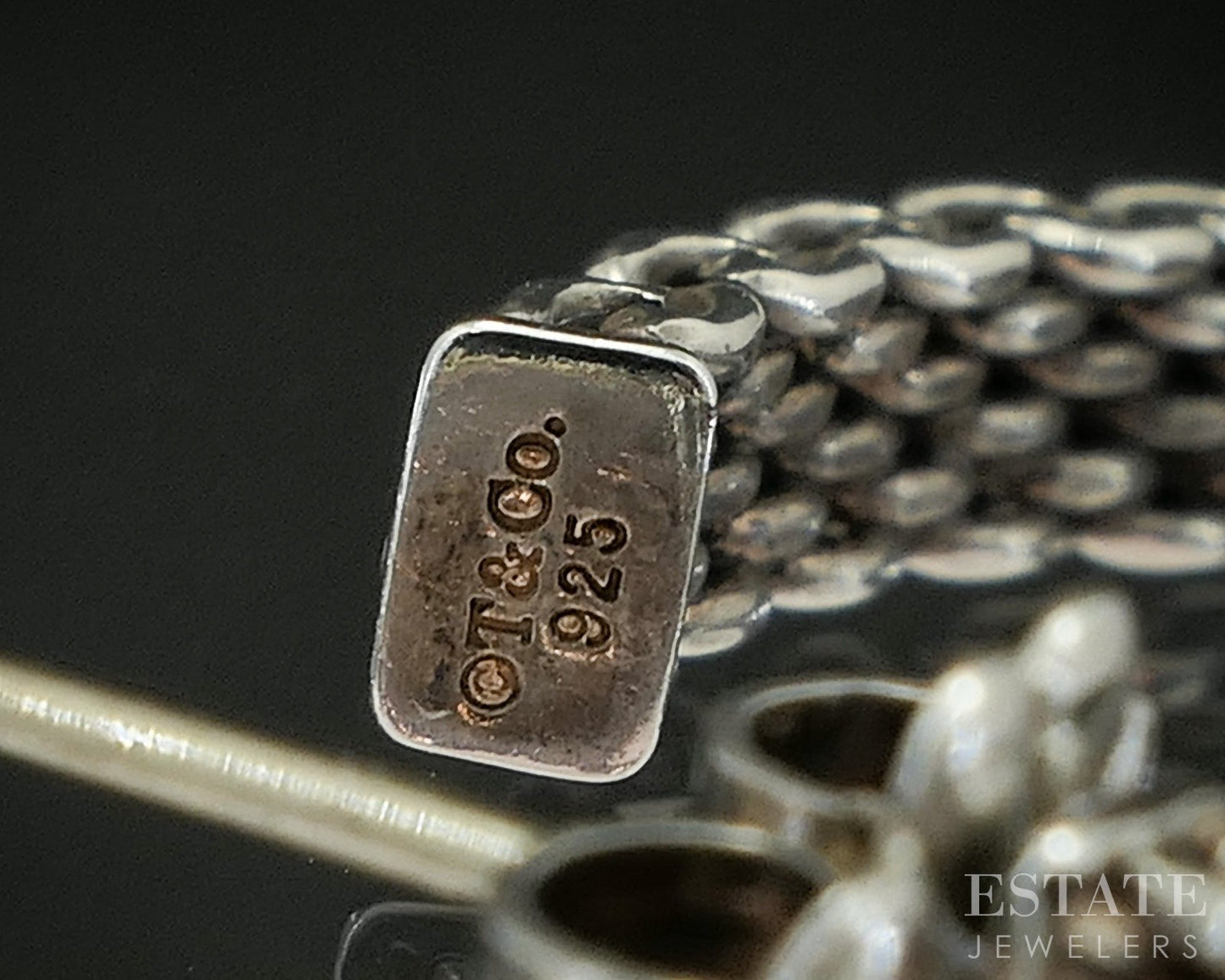 Sterling Silver Tiffany & Co. 3mm Mesh Hoop Ladies Earrings 24.5g p17979