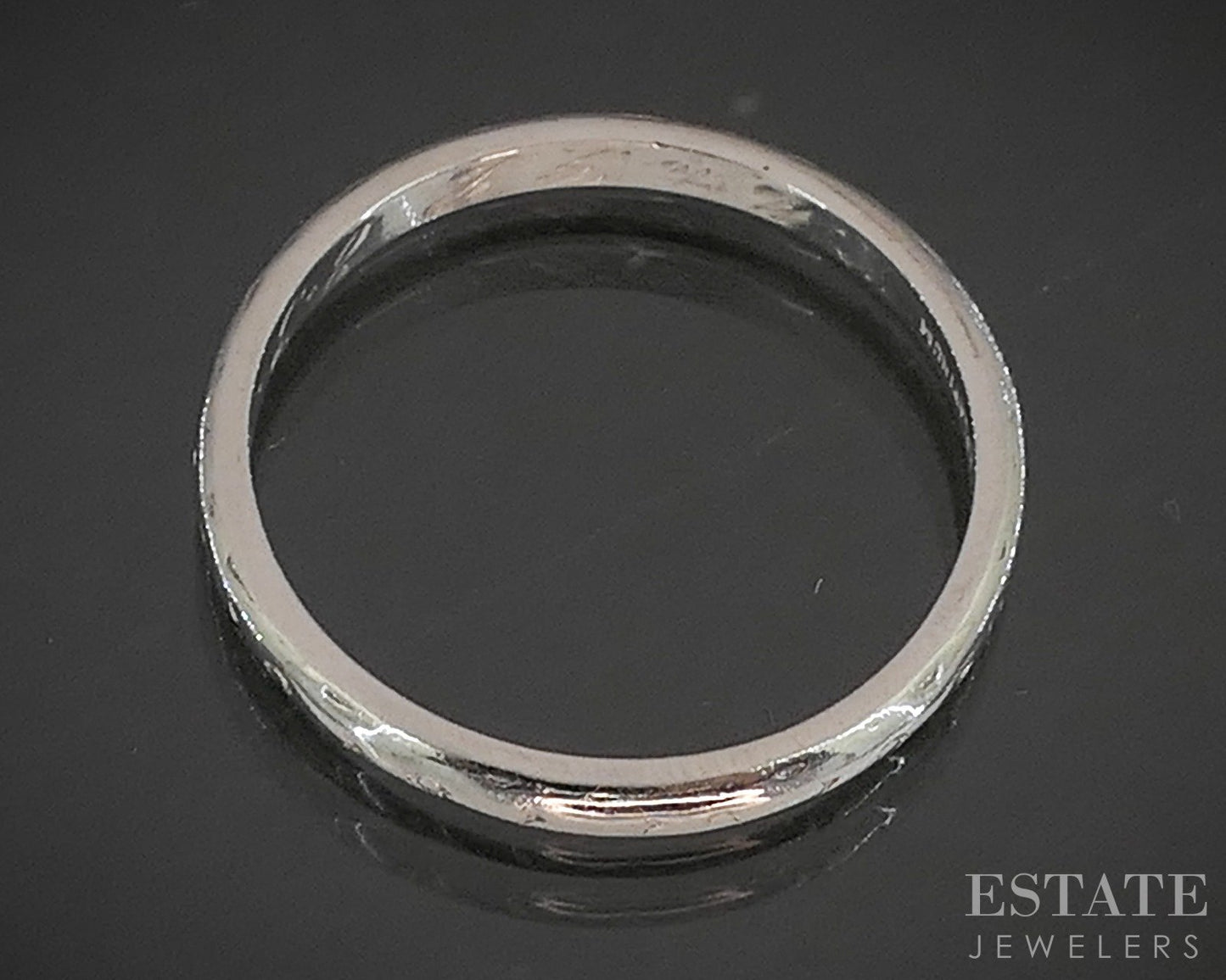Antique Platinum 2mm Engraved Ladies Wedding Band 2.9g p16915